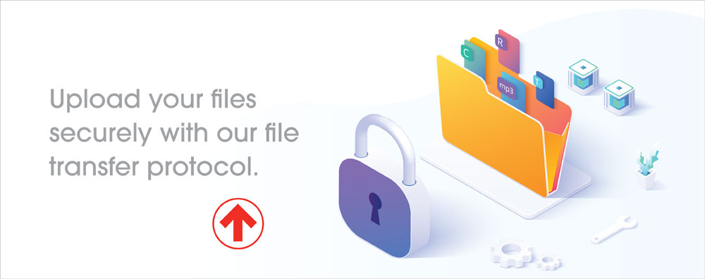 Illustration of lock and file folder.