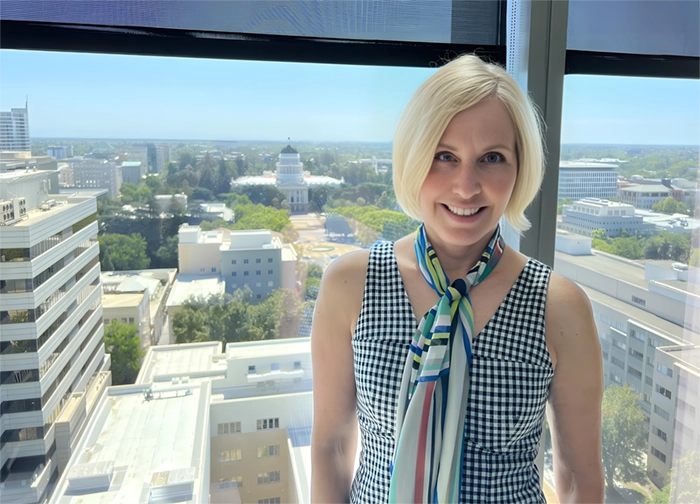 Marketing expert Janet Osterdock in downtown Sacramento