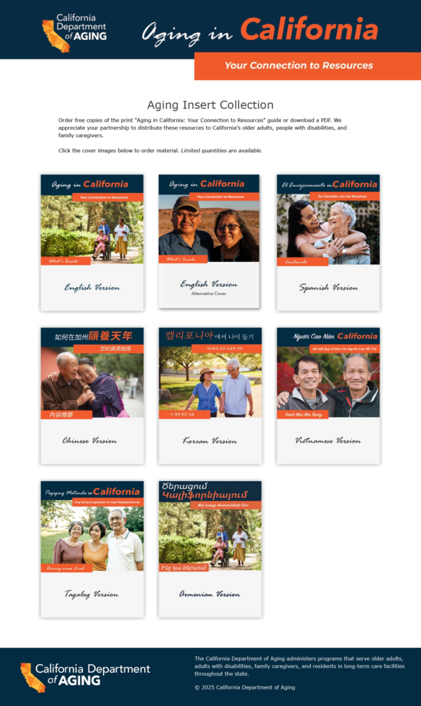 work-example-image California Department of Aging, Aging Insert collection